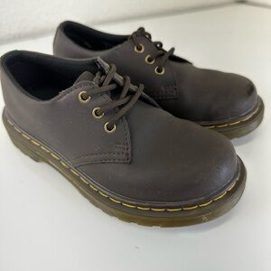 Dr. Martens 1461 J Softy Toe Dark Brown Leather Shoes KIDS  Size 12